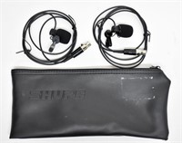 TWO SHURE CLIP-ON LAVALIER MICROPHONES