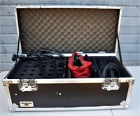 ANVIL CASE WITH ASSORTED MICROPHONE ACCESSORIES