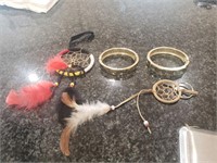Dream Catcher Keychains and 2 Bracelets
