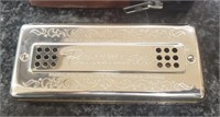 Vintage Bandmaster Harmonica with Zipper Case