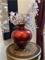 Red vase and Flowers (Media Room)