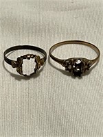 Two Vintage Ring Settings