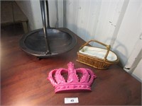 Baskets and Crown Decor
