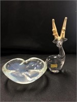 Art Glass Figurine & Ring Holder
