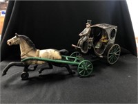 Cast Iron Horse Drawn Carriage