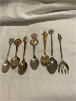 Seven Souvenir spoons
