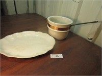 Homer Laughlin Platter and Ceramic Pot