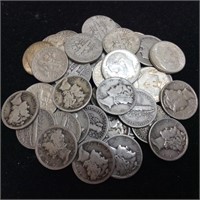 (42) 22 MERCURY & 20 ROOSEVELT SILVER DIMES