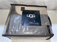 Ugg Torrey Full/queen Reversible Blanket In Metal