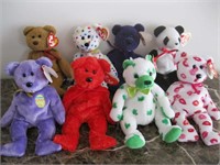 Lot of 8 Vintage TY Beanie Babies