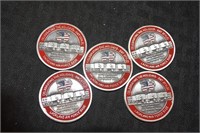 5 Lackland AFB Christmas Coins
