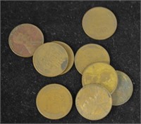 Lot of 10 Unsearched Wheat Pennies