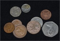 Lot of 10 Random English Coins