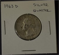 1963 D Silver Quarter