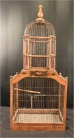 Hand Painted Metal & Wood Bird Cage