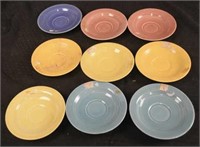 Lot of 9 Saucer & Plates Unmarked Fiesta?