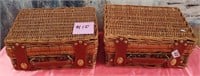 11 - PAIR OF WICKER SUITCASE STYLE BASKETS (10)