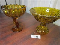 Amber Glass Pedestals