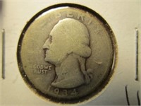 1934 D Silver Quarter