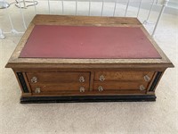 19th C. Oak 4-Drawer Spool Cabinet