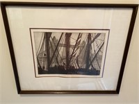C. 1975, H. Black, "After The Barge Race" Print