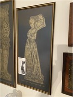 Vintage Brass Rubbing of Margaret Dayrell