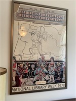 C.1970, Peter Max "Reading is for Everybody" Postr