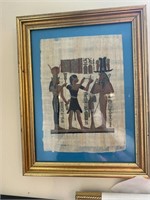 20th C. Framed Egyptian Papyrus Art