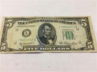 1950A $5 Note