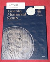 LINCOLN MEMORIAL CENT BOOK W/85 COINS - 1959-1994