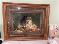 FRAMED WOLF PICTURE - "SOUL MATES"