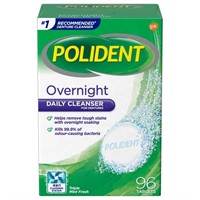 3X Polident Overnight Daily Denture Cleanser