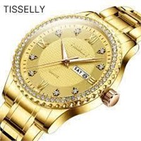 BEAUTIFUL TISSELLY GOLD WATCH