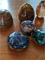 Lot of Art Glass Paperweights