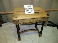 Custom Finish Mid Century Wood Spindle Side Table