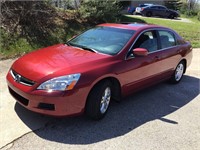 2007 Red Honda Accord 2.4 DOHC ONLY 63K Miles