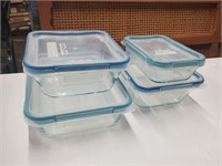 4 Piece Glass Snapware Containers