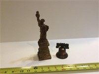 Vintage 1970s metal souvenirs Statue of Liberty