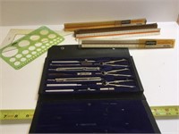 Drafting set and other items