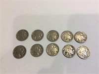 10 buffalo nickels