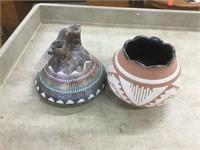 2 handmade Navajo pieces