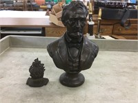 Abraham Lincoln bust and other piece