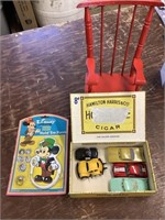 Lot of vintage Mickey Mouse toy, cars and little