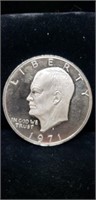 1971 US Eisenhower Dollar Coin.