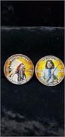 2 - Kennedy Half Dollars. Geronimo and Sitting
