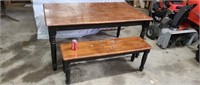 Dinning table with bench (been splaterd with