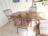Outdoor table with chairs