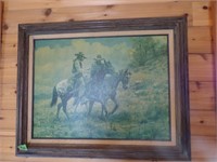 Framed  Joe Rader Roberts Western painting