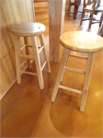 Pair of wooden stools lot