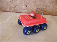 Vintage Fisher Price Bouncing Buggy Pull Toy